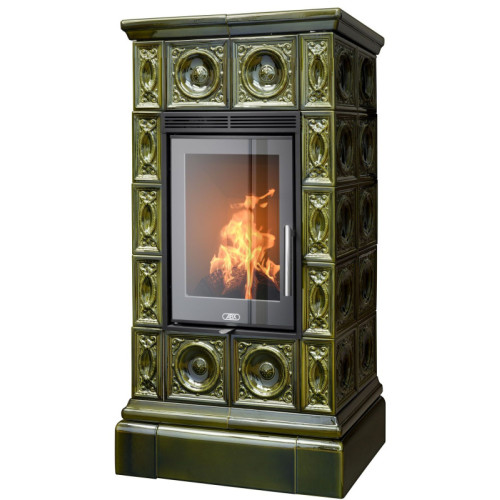 Kachlová Krbová kamna ABX Venezia exklusive, Zelená